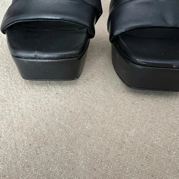 Abound Tracy Black Platform Heeled Sandal Size 8 - Picture 5 of 12